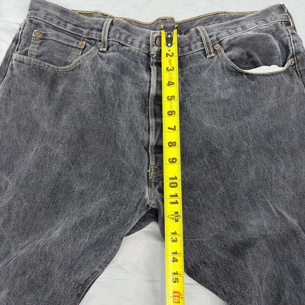 Levi's 501‎ XX Button Fly Black Denim Jeans MEN’S size 40 x 32
